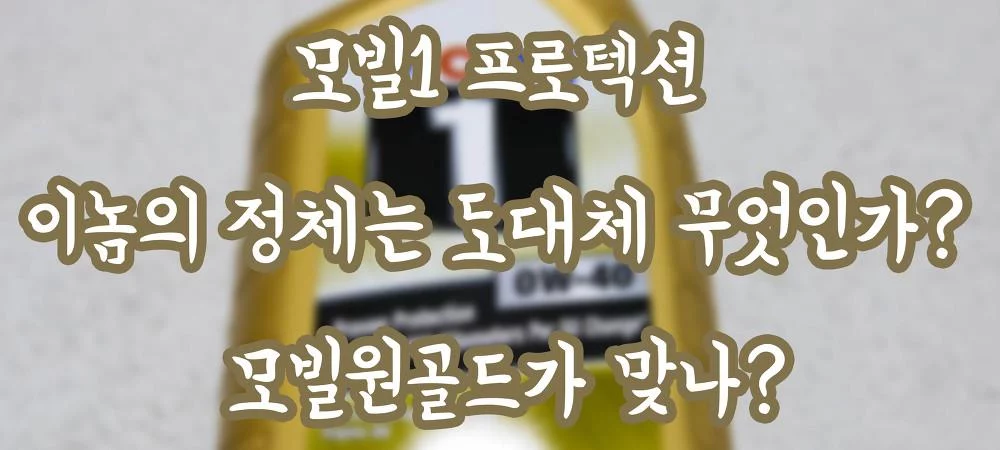 모빌1 프로텍션 이놈의 정체는 도대체 무엇인가? 모빌원골드가 맞나?