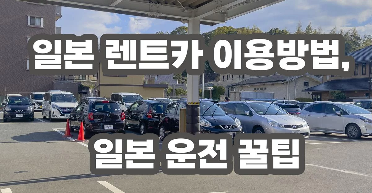 일본 렌트카 이용방법, 일본 운전 꿀팁