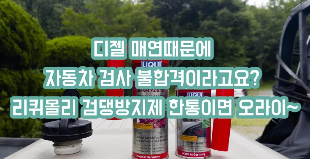 디젤 매연때문에 자동차 검사 불합격이라고요? 리퀴몰리 검댕방지제 한통이면 오라이~
